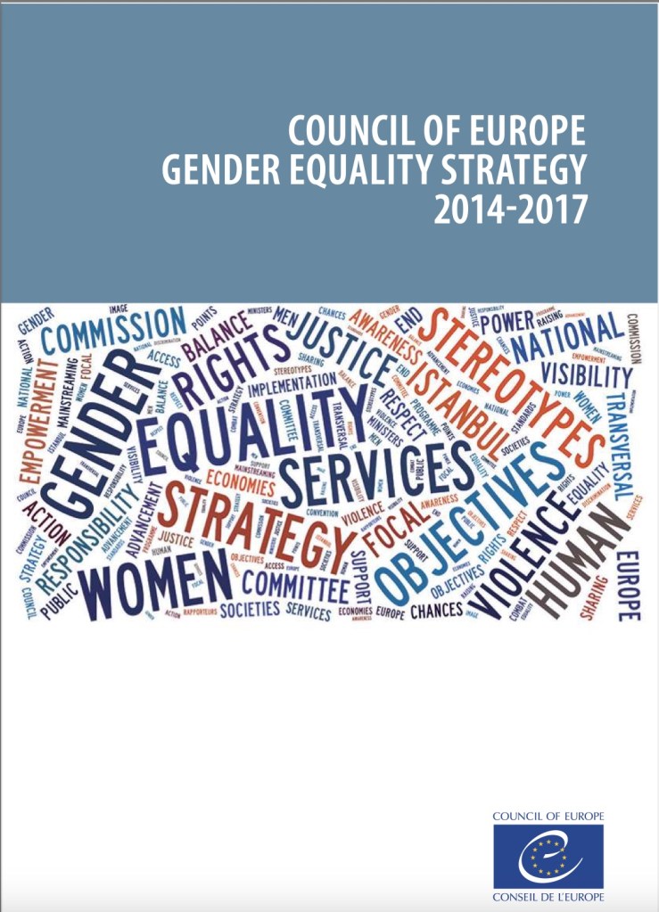Document with the first Council of Europe Strategy on Gender Equality
